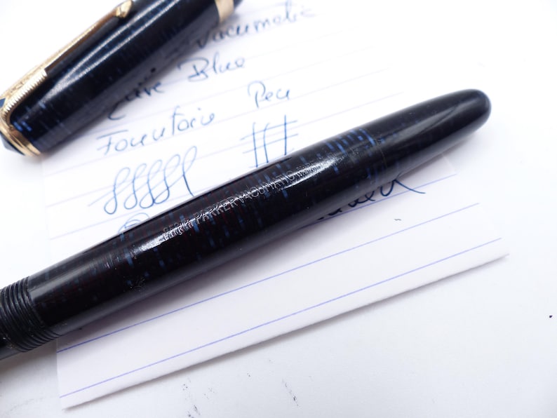 Azure Blue Parker Vacumatic Major Fountain Pen restored image 4