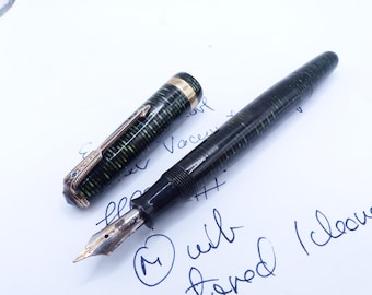 Emerald Pearl Parker Vacumatic Long Major Delux SJ Fountain Pen restored