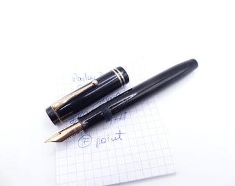 Black Parker Duofold Streamlined Senior Fountain Pen restored