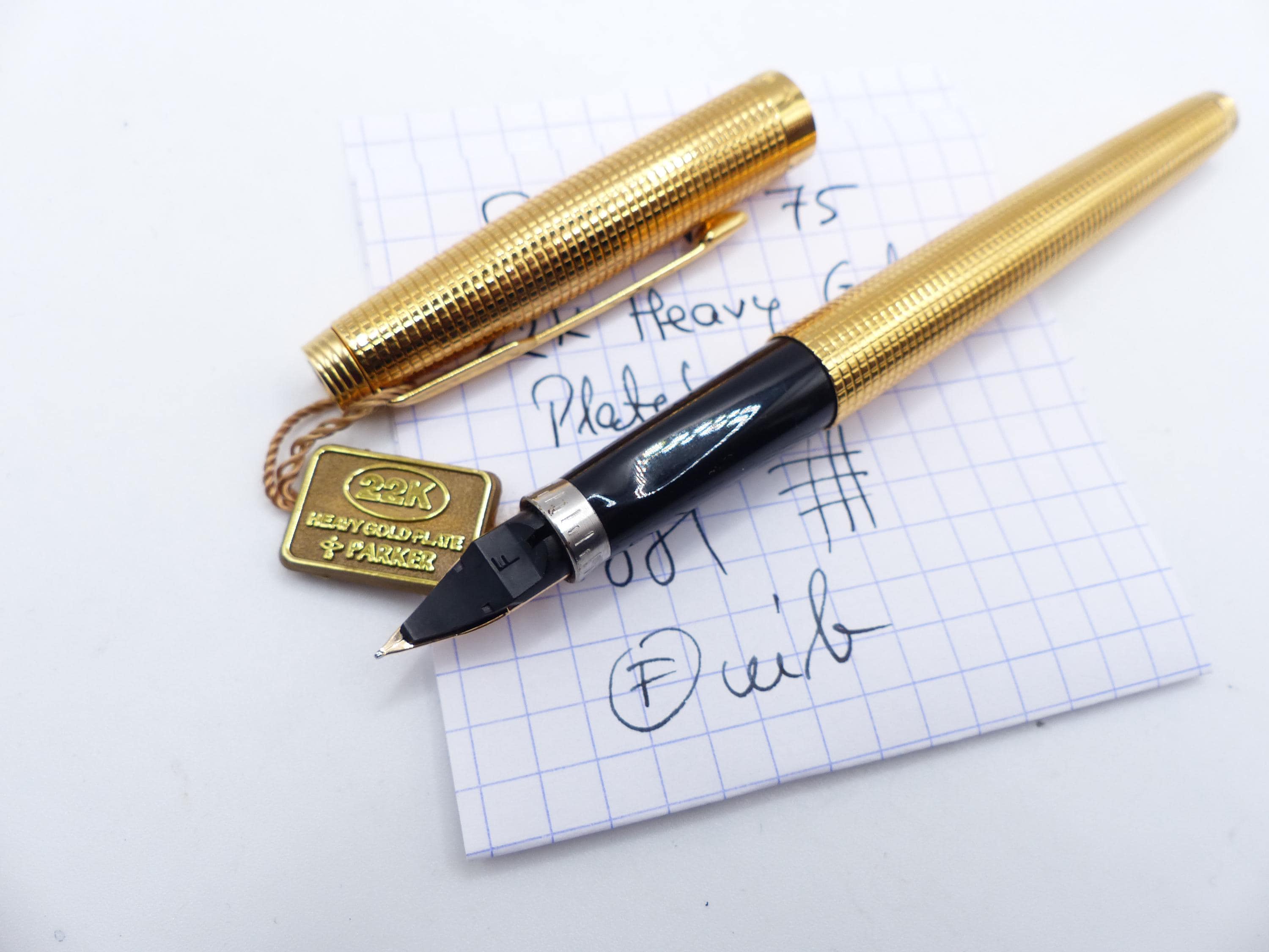 Parker 75 22k Gold Electroplated Fountain Pen - Etsy