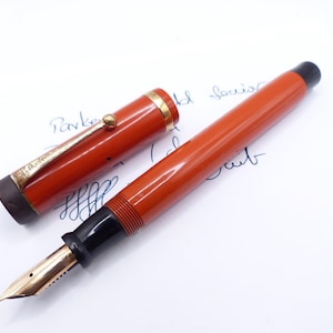 Red Parker Duofold Senior Fountain Pen restored