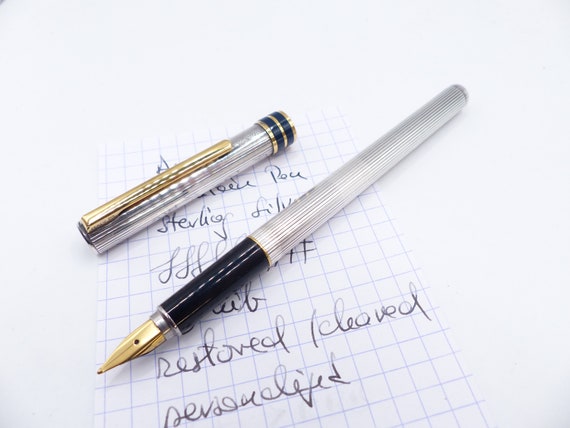 Sterling Silver Aurora Marco Polo Fountain Pen Restored - Etsy