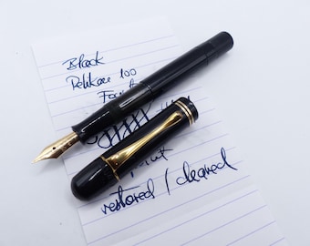 Black Pelikan 100 Fountain Pen restored Flex Nib