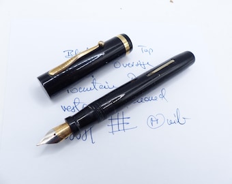 Black Sheaffer Flat Top Senior WD Fountain Pen restored