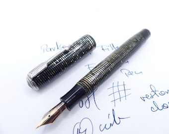 Gray Pearl Parker Vacuum Filler Junior Fountain Pen restored