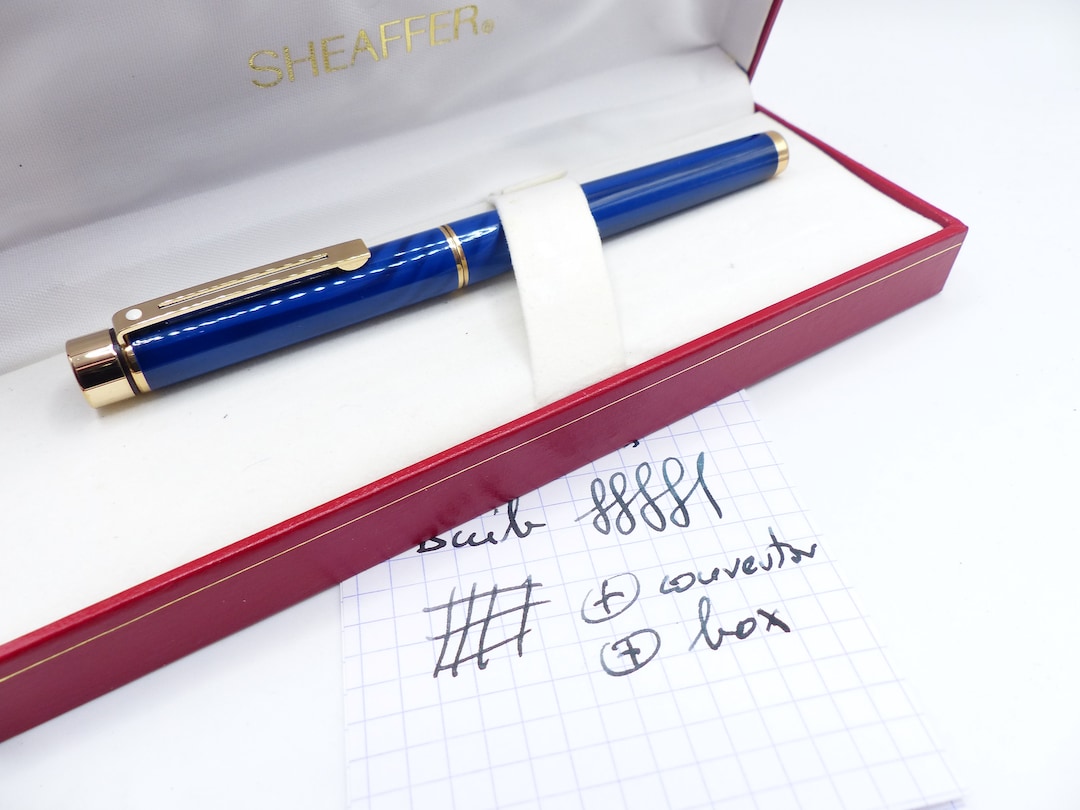 Ultramarine Blue Sheaffer Targa 1182 Fountain Pen Restored Etsy