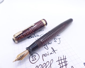 Burgundy Pearl Parker Vacumatic Major SJ Fountain Pen restored