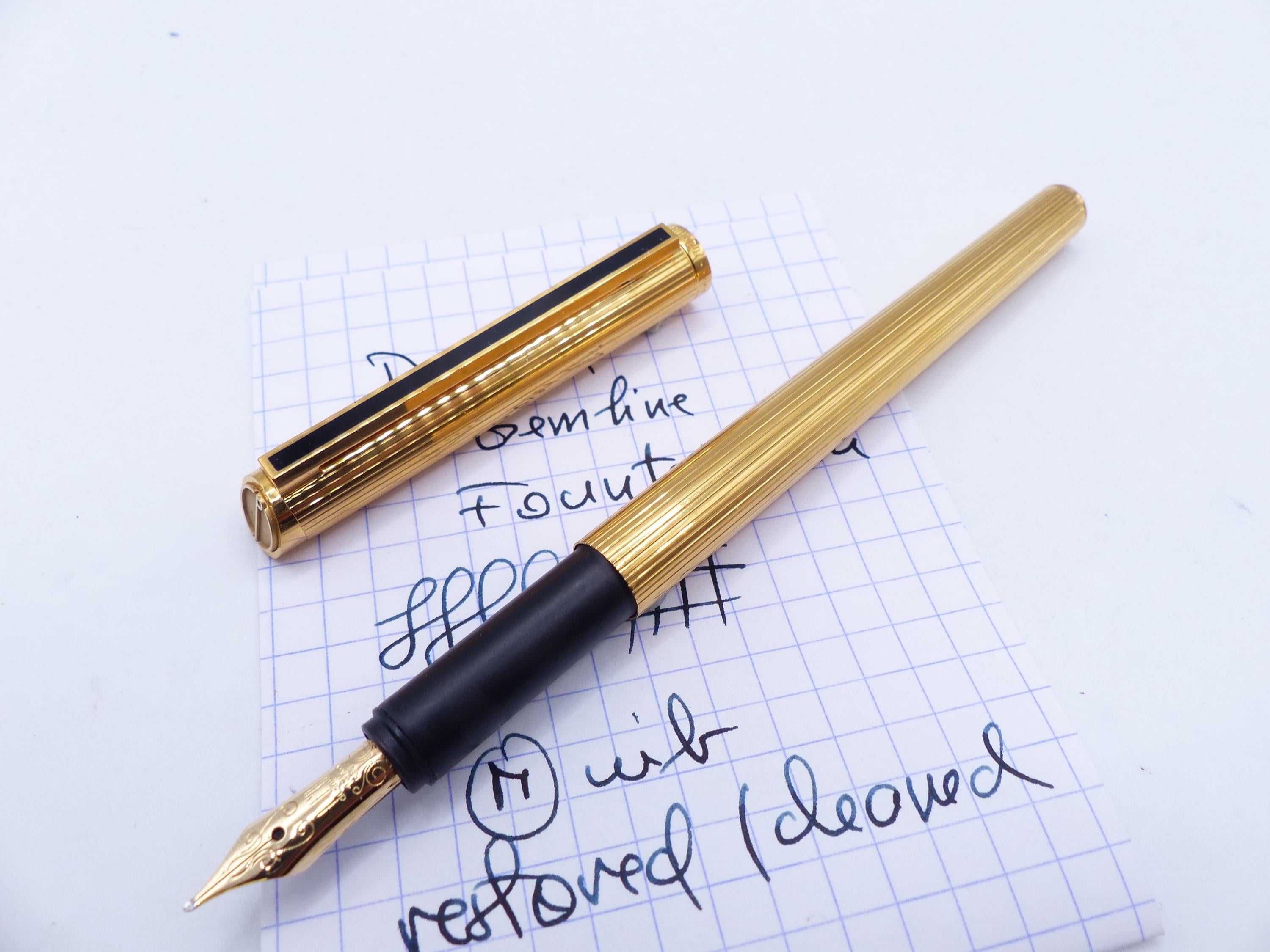 【ヴィンテージ】Dunhill ダンヒル万年筆　ジェムライン ペン先14K◆ ヴィンテージ】Dunhill ダンヒル万年筆 ジェムライン ペン先14K