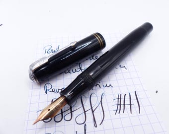 Black Reverse Trim Parker Vacuum Filler Fountain Pen restored