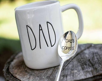 Stamped father's day spoon custom gift for dad Dads coffee spoon Keepsake spoon Dad gift Handstamped spoon