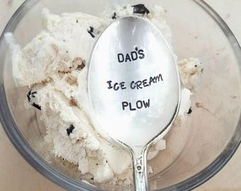 Dad’s Ice Cream Plow Father’s Day Personalized for dad Best Seller Dads Ice cream scoop Keepsake spoon Gifts for him