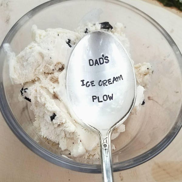 Dad’s Ice Cream Plow Father’s Day Personalized for dad Best Seller Dads Ice cream scoop Keepsake spoon Gifts for him