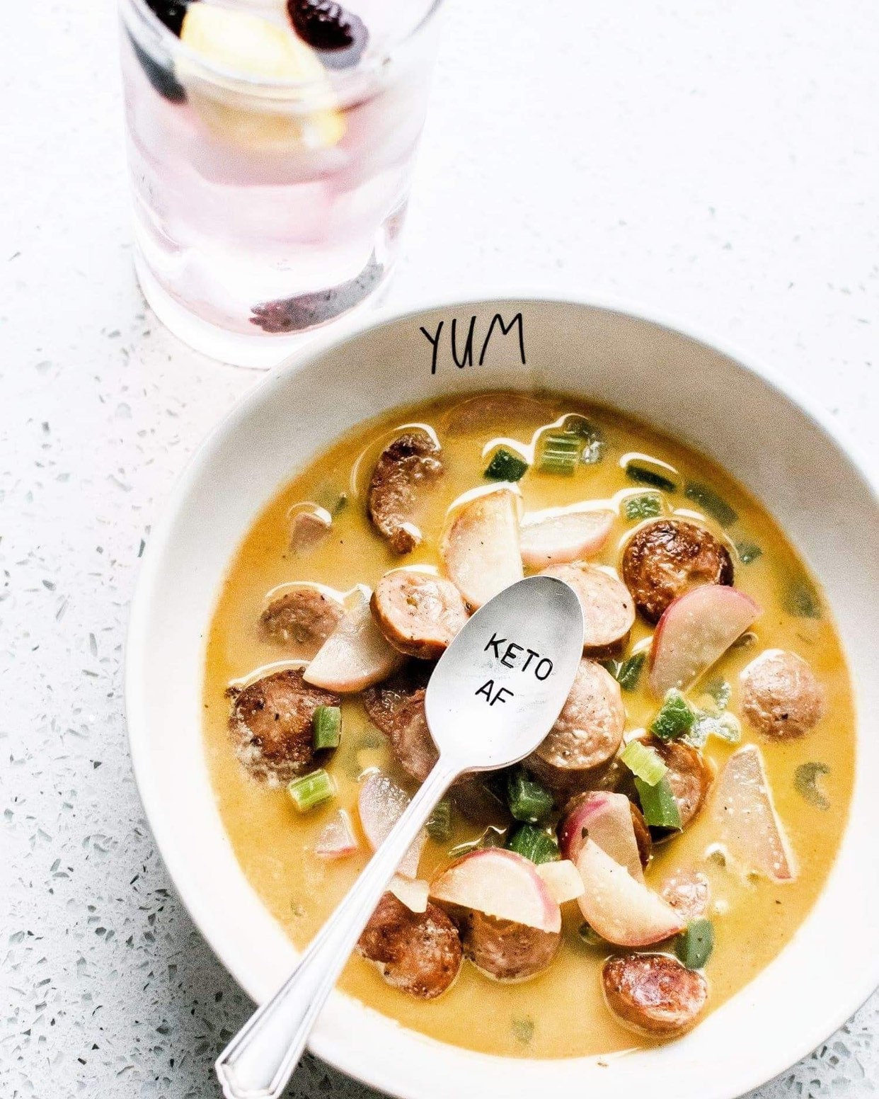 Handstamped spoon Keto AF spoon Diet spoon Under 20 Nutrition Etsy.de