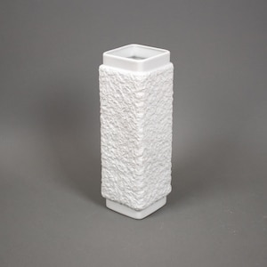 Royal KPM Bisque Porcelain Op Art Vase 648/2 White Bavarian German WGP Porzellan