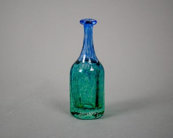 Kosta Boda Antikva series vase by Bertil Vallien - Green & Blue 48010 Artist Collection