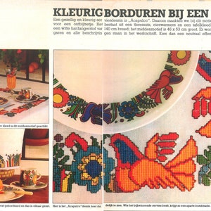 Cross Stitch Patterns Villeroy & Boch Acapulco Tableware - Embroidery Tablecloth Tea Cosy Egg Warmer Pattern Embroidering Knitting Crochet