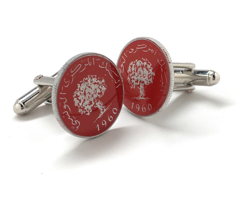 Tunisia Coin Cufflinks Cuff Links Flag Crest Wedding Gift Jewelry Tunisian Africa African Tunis \u062a\u0648\u0646\u0633 Tunisie