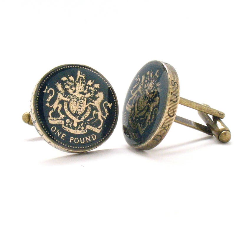 British Crest Cufflinks Cuff Links Coin Britain England UK Etsy
