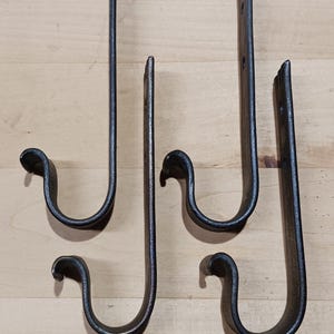 Hand Forged Flat Hook Set (Set of 4)