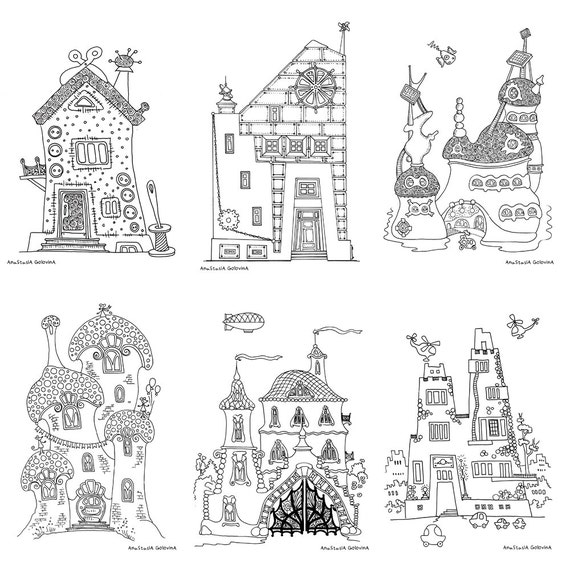 90 Coloring Pages Houses  Images