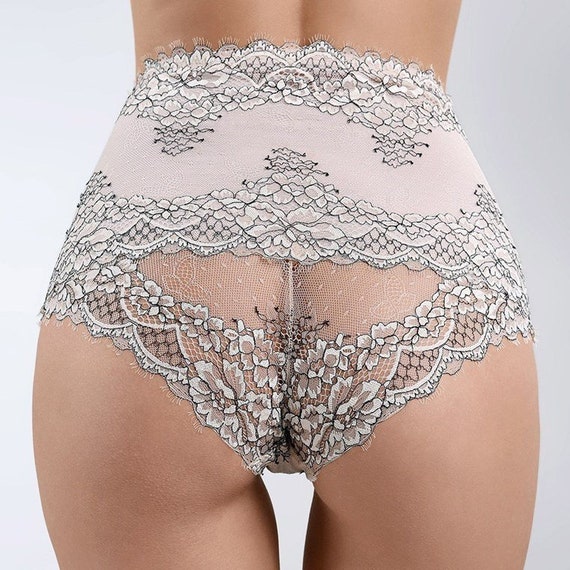 high waist lace panties