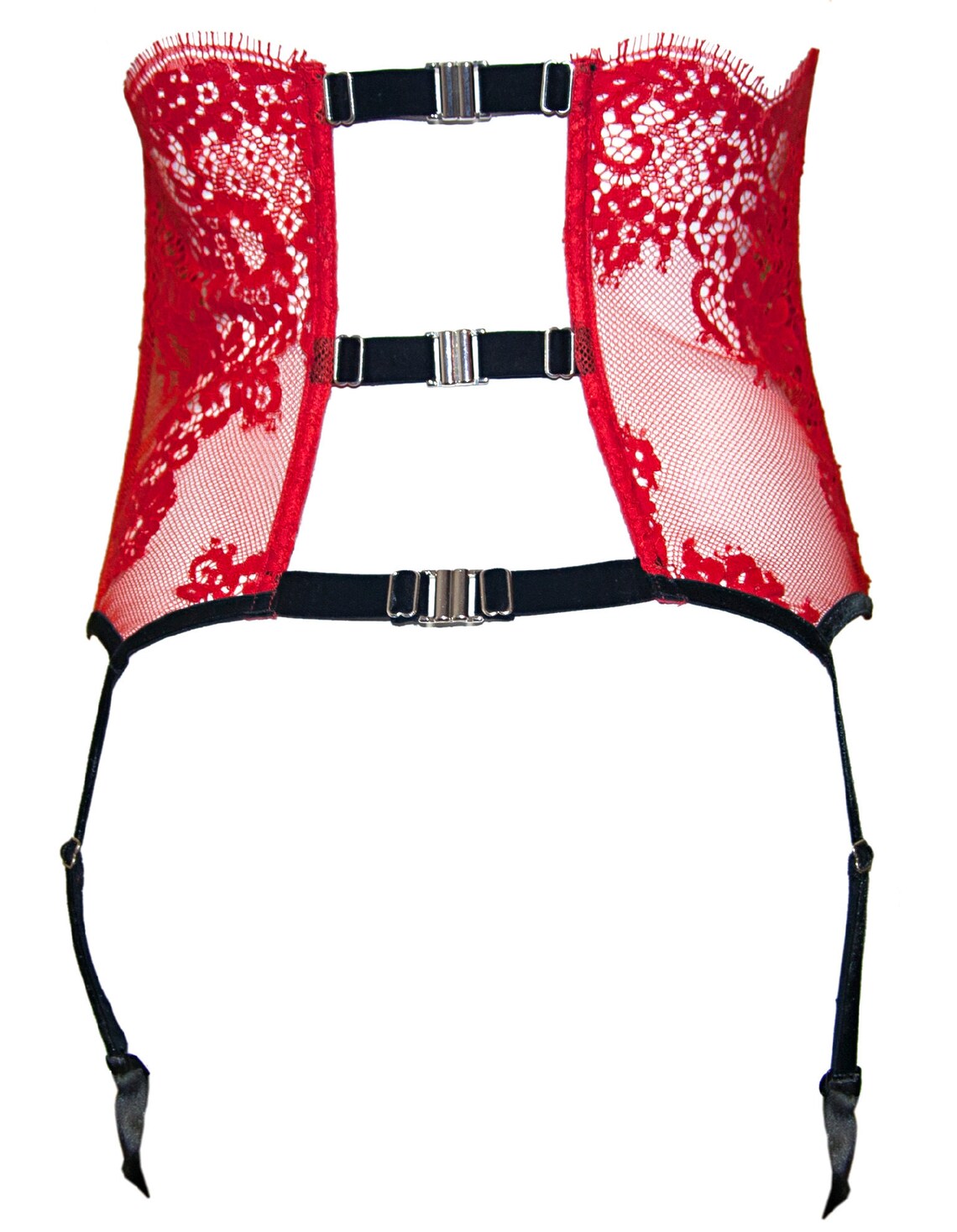 Labelia 4169 Red Garter Belt Sexy Suspender Belt Harness Etsy