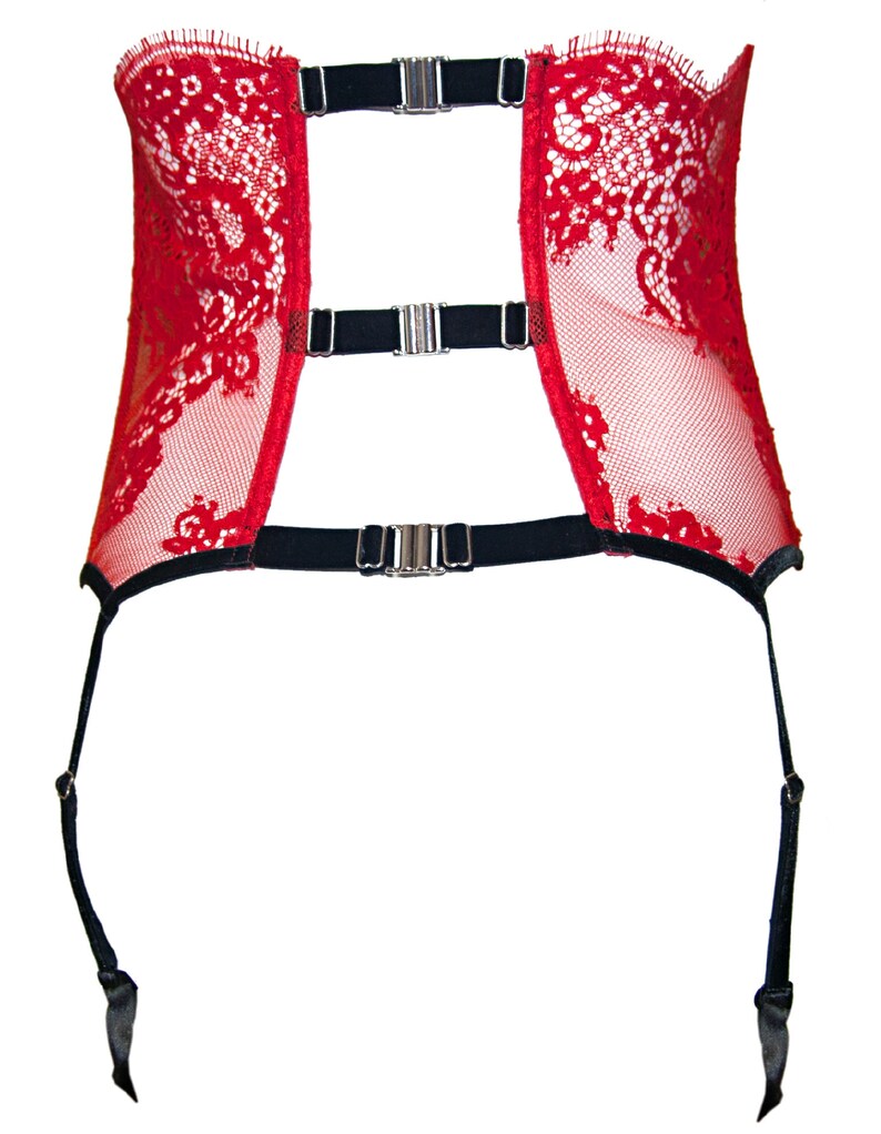 Labelia 4169 Red Garter Belt Sexy Suspender Belt Harness Etsy