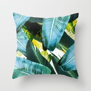 Banana leaf pillow Tropical palm leaf Banana leaf pillow cushion durable