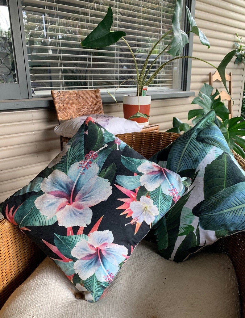 Hawaii Tropical Pillow Cushion Durable Fabric Throw Pillows Etsy