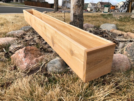Rectangular Cedar Planter Window Boxes Etsy