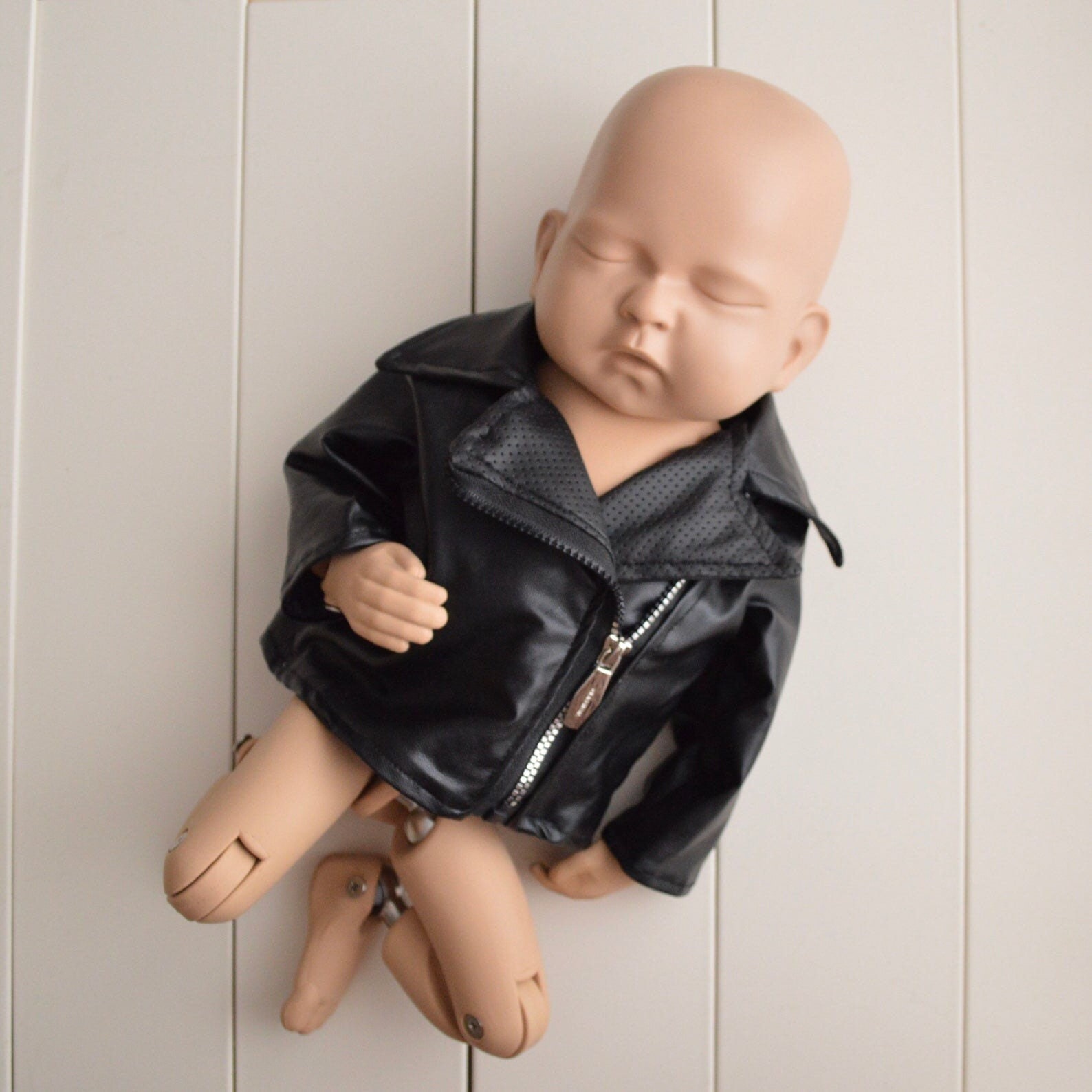 Newborn biker outfit for first photo session. Baby boy Etsy