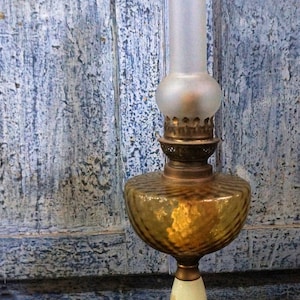 antique oil lamp