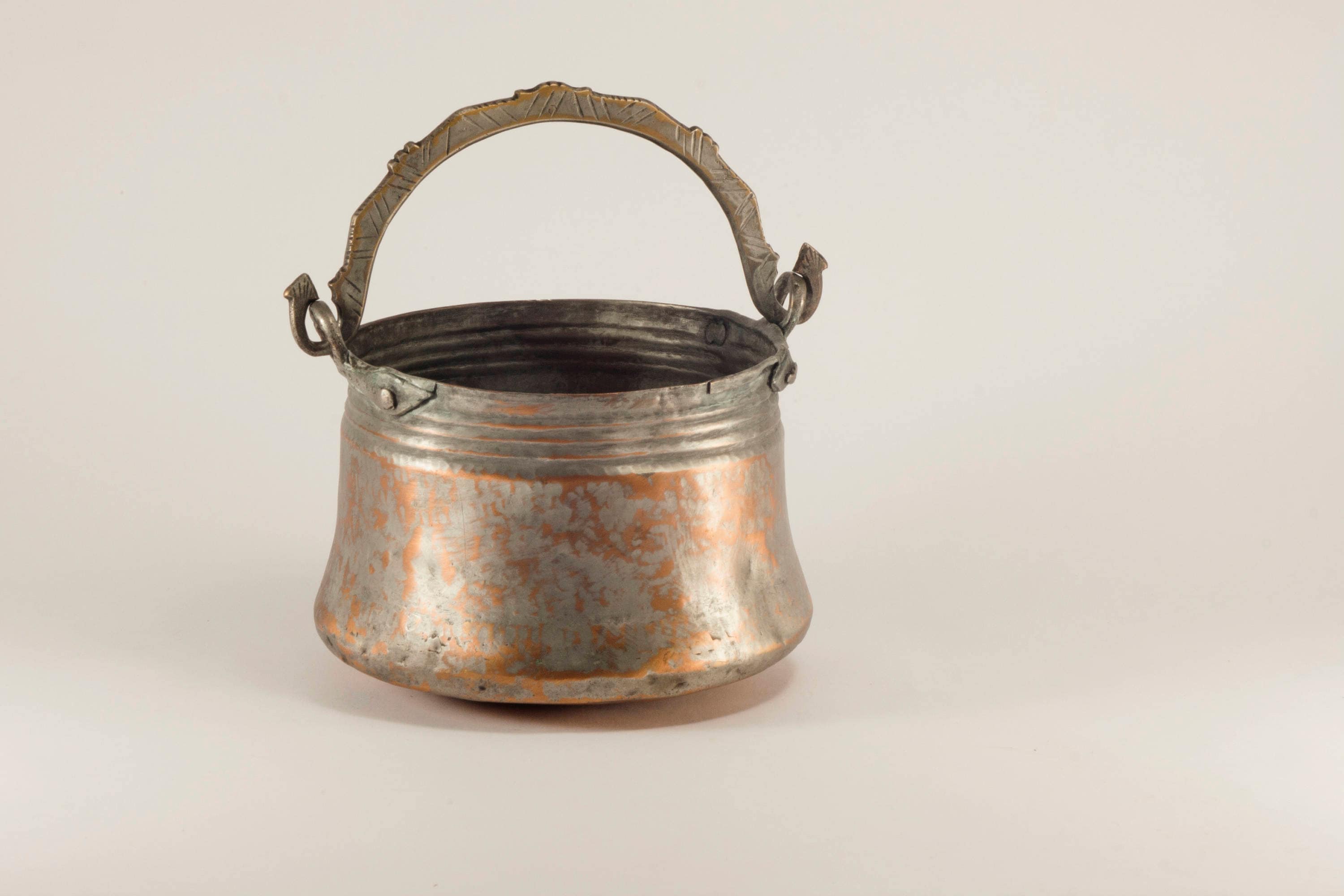 Antique Copper Pot With Brass Handle Antique Small Copper Pot Etsy UK