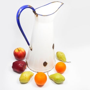 extra large enamel pitcher, home decore, floor vase watering can