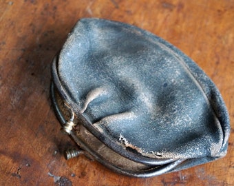 Vintage small wallet, Leather Coin Purse, Vintage Money Clip, Female Small Wallet, French Fashion, Women Wear, Gift for her