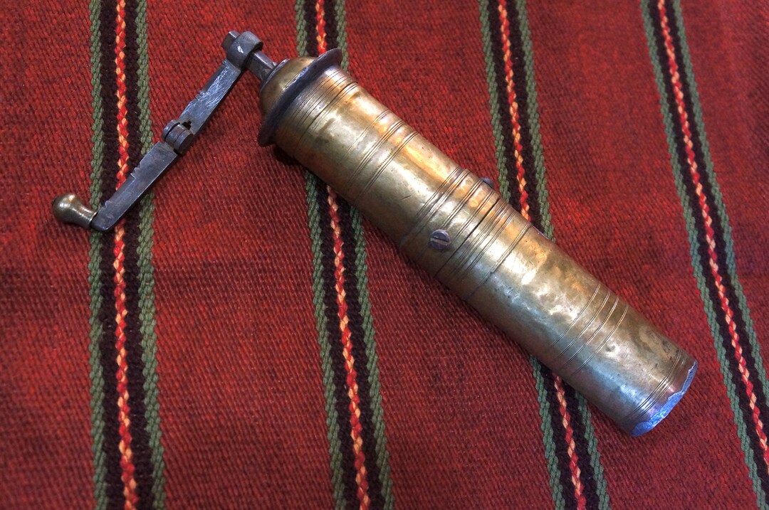 Antique Brass Coffee Grinder, Old Brass Coffee Mill, Turkish Coffee