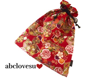 Shoe bag made with beautiful Japanese material. Travel the world, one shoe bag at a time. An abclovesu shoe bag.