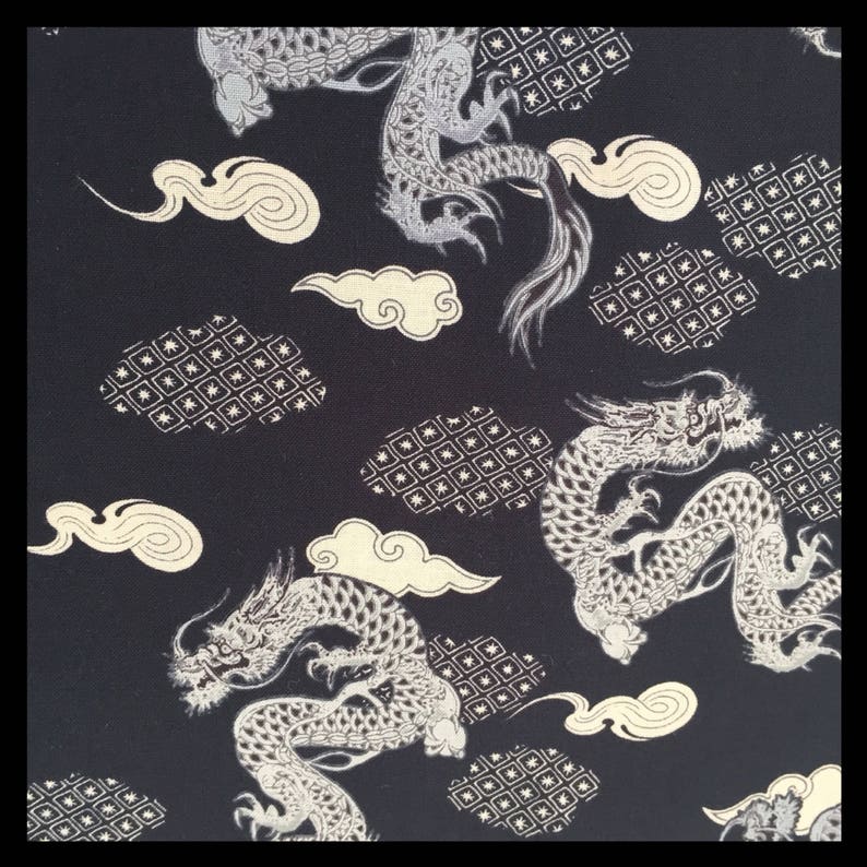 Mini Tote Bag Japanese Dragon material