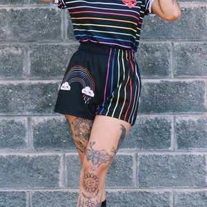 Rainbow & Heart - Short Shorts