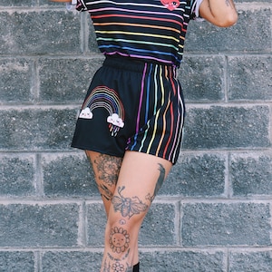 Rainbow & Heart - Short Shorts