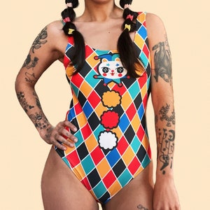 Harlequin Cat Swimsuit