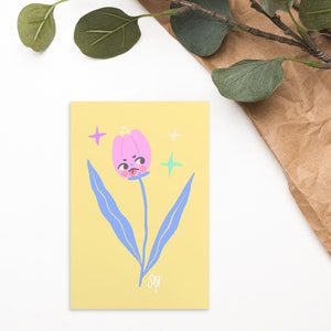 Freche Tulpe - Postkarte