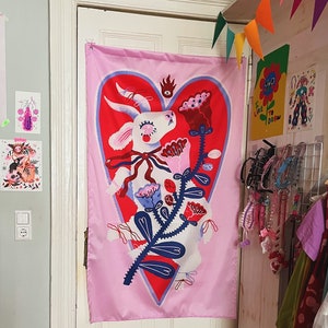 Goat In Love Flag