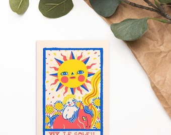 Le soleil - Carte postale