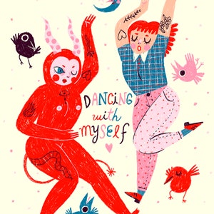 Dancing With Myself Postcard image 2