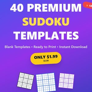 Plantillas imprimibles de sudokus en blanco: juegos de ingenio (descarga en PDF para uso comercial)