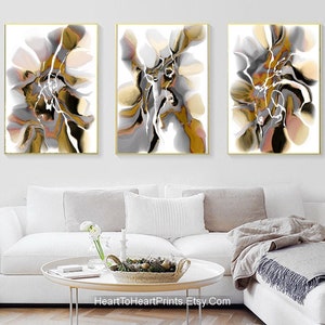 Earth Tone Abstract Painting PRINTABLE Wall Art 24x36 Neutral Abstract ...