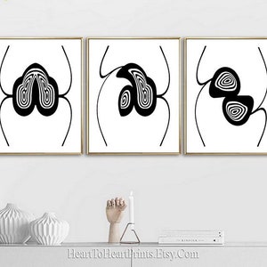 Black White Minimalist Wall Art Set of 3 Prints Black White Abstract Downloadable Art Abstract Painting Modern Minimal Contemporary Artwork