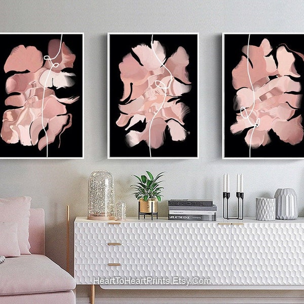 Black and Pink Art Etsy