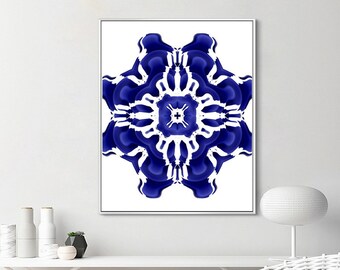 Items Similar To Blue Wall Art Navy Cobalt Royal Blue Art